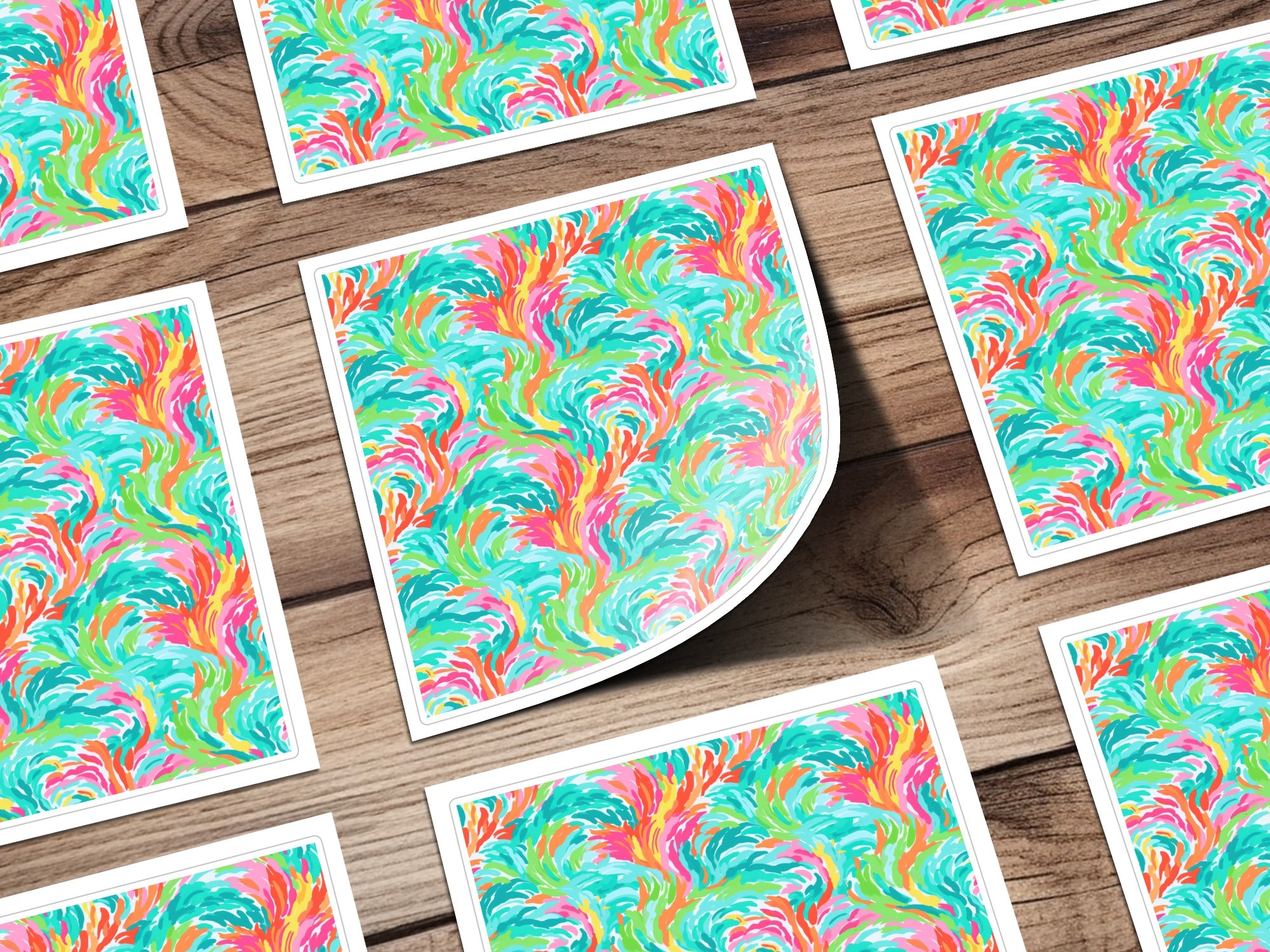 Vibrant Abstract Multicolor Pattern Art Print product