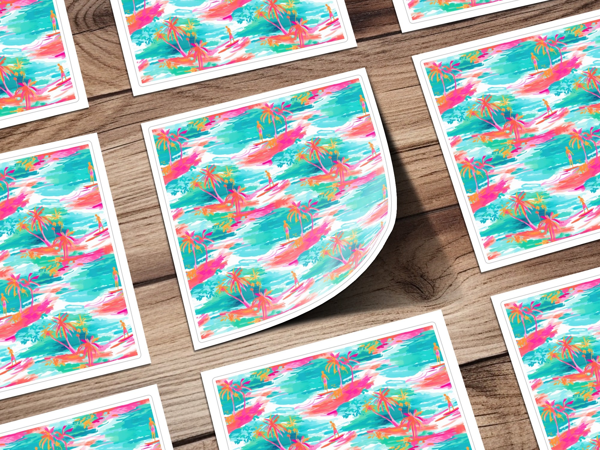 Tropical Island Sunrise Scenic Art Print Poster