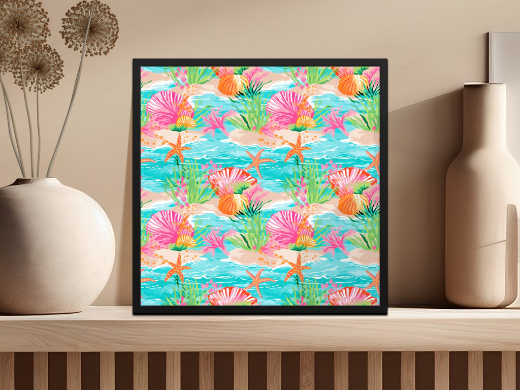 Colorful Underwater Sea Life Scene Art Print
