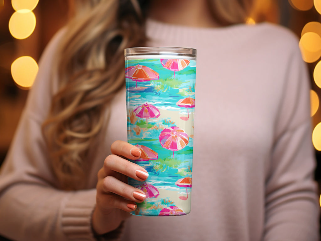 Colorful Beach Umbrella Design Insulated Tumbler