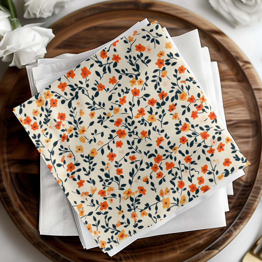 Floral Pattern Design with Orange Flowers product type