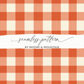 Orange Gingham Digital Paper, Checkered Pattern Download, Rustic Fabric Background, Seamless Plaid Digital Texture, Scrapbook Supply - Moore and Mountain