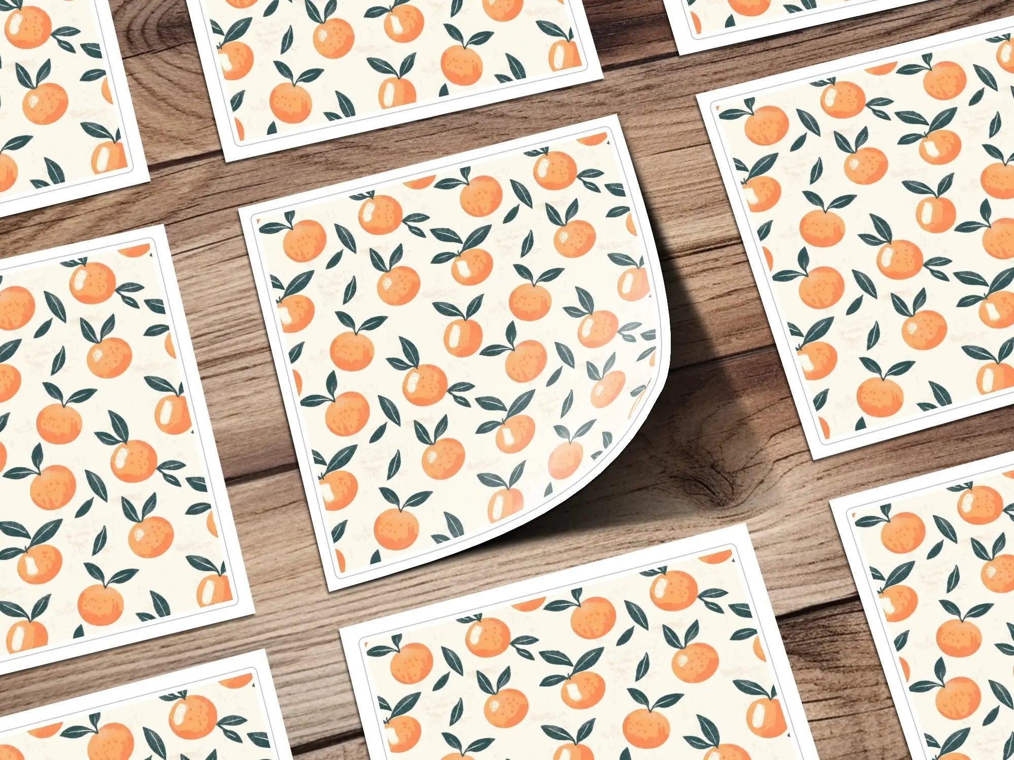 Orange Seamless Pattern Digital, Fruit Repeat Design, Citrus Background, Surface Pattern Design, JPEG Files, Digital Download - Moore and Mountain