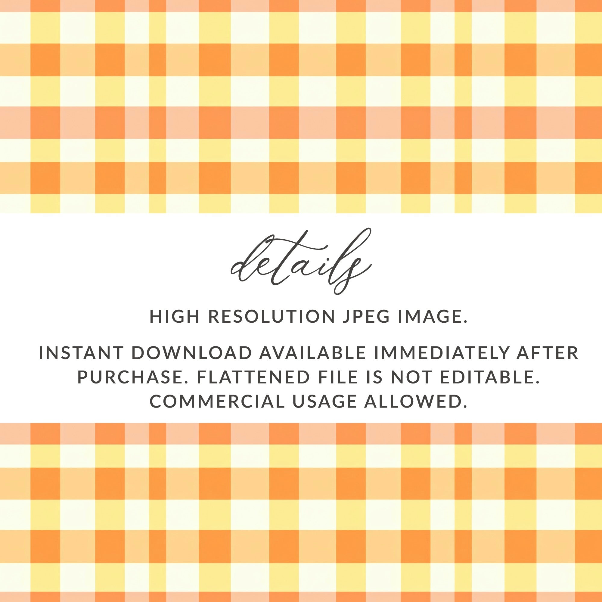 High Resolution Yellow Orange Gingham Checkered Pattern Image