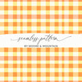 Orange Yellow Plaid Seamless Pattern by Moore & Mountain