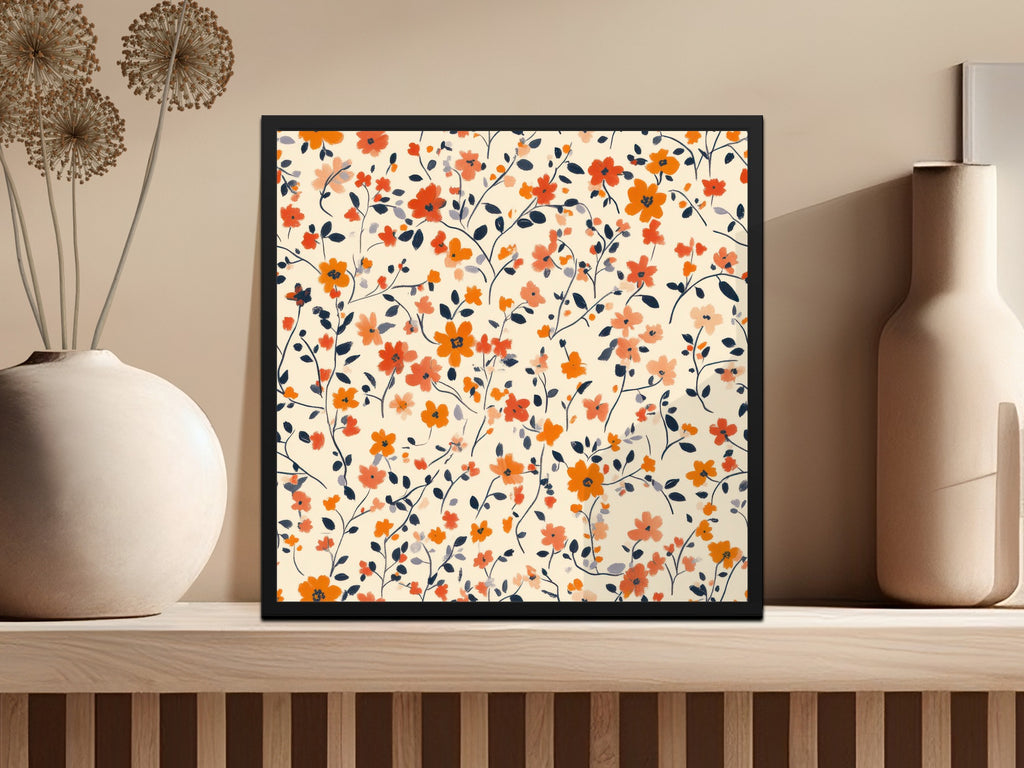 Elegant Floral Pattern Print Wall Art Decor Product