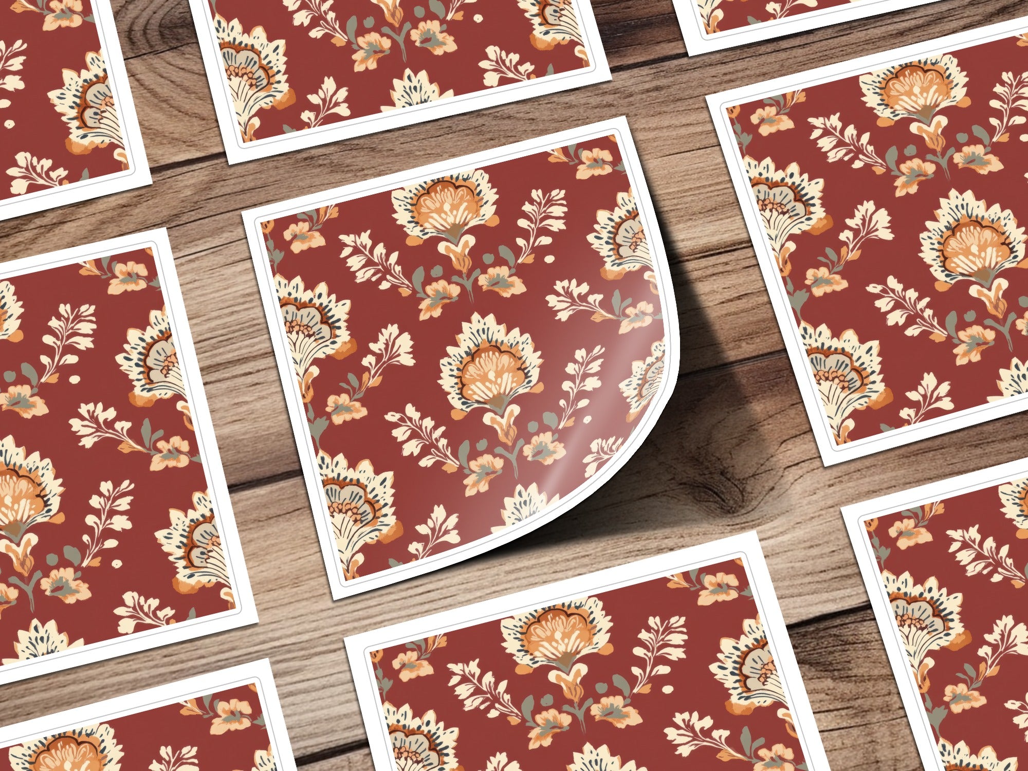 Ornate Floral Pattern Seamless Indian Pattern Seamless Maroon Pattern - Moore and Mountain