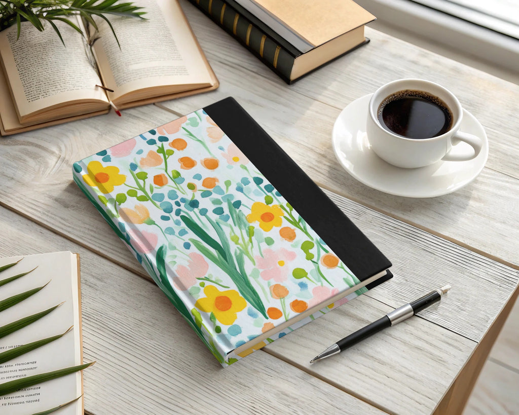 Vibrant Floral Design Hardcover Journal for Daily Use