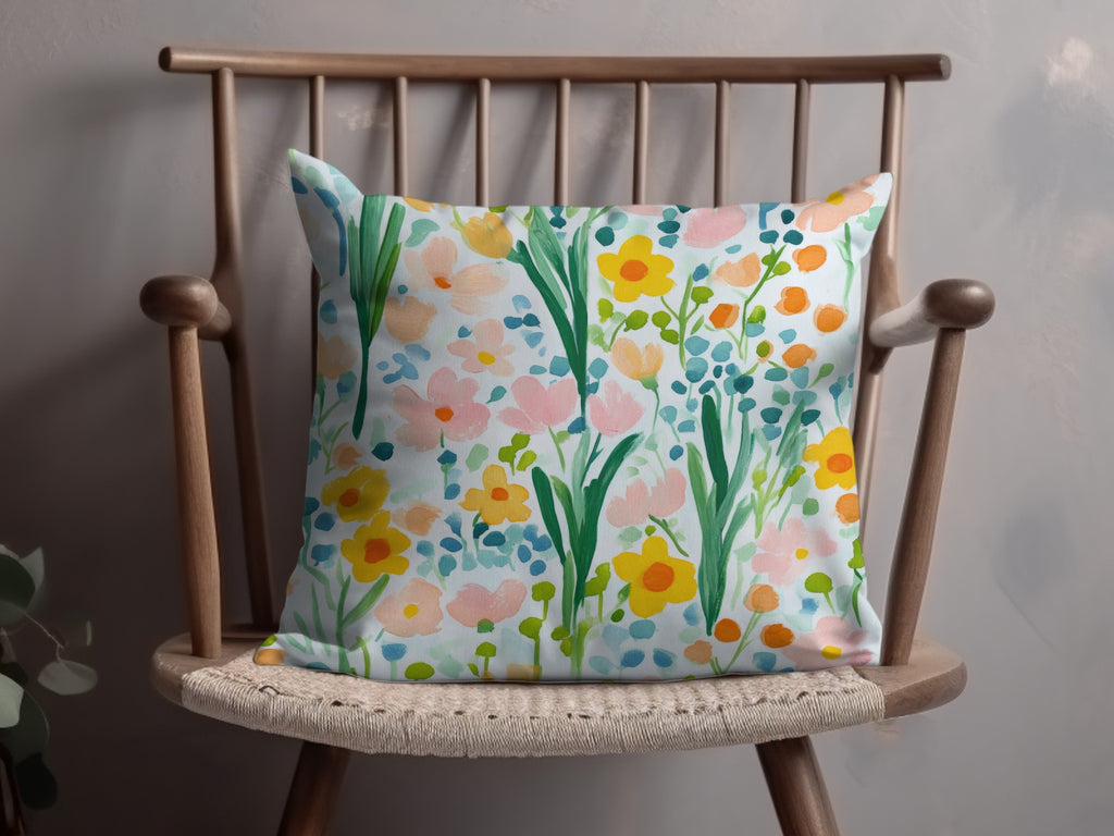 Colorful Floral Print Decorative Pillow product