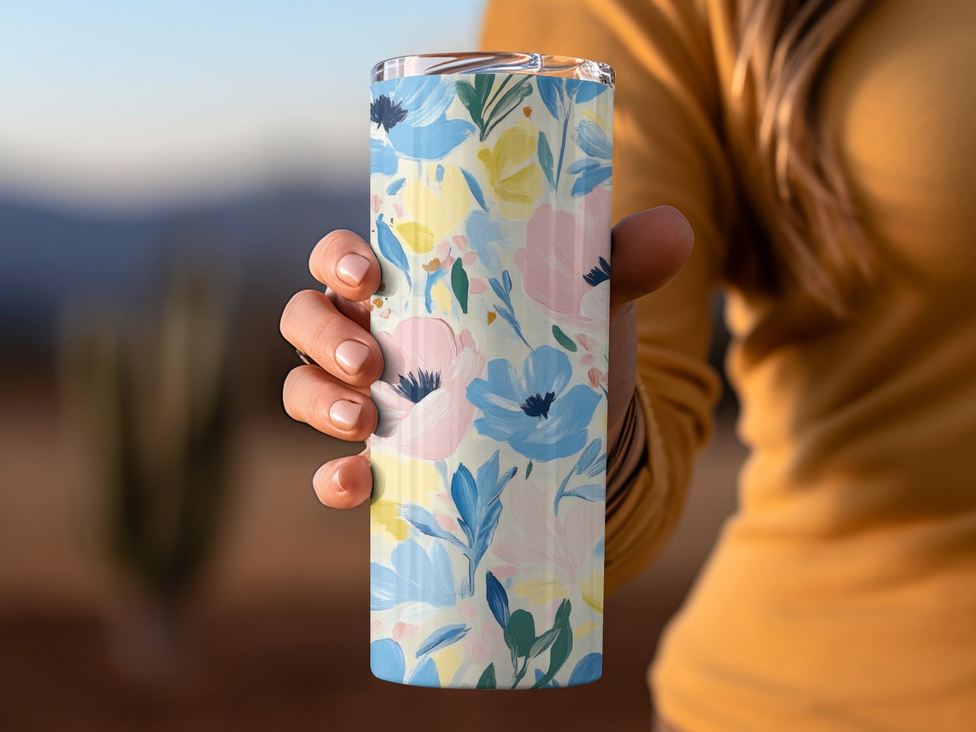 Painted Flowers on Cream Seamless Grandmillenial Digital - Moore and Mountain
