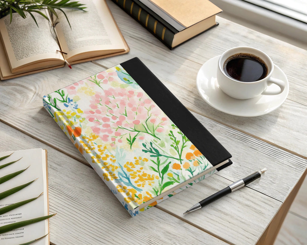 Floral Watercolor Hardcover Journal for Creative Writing