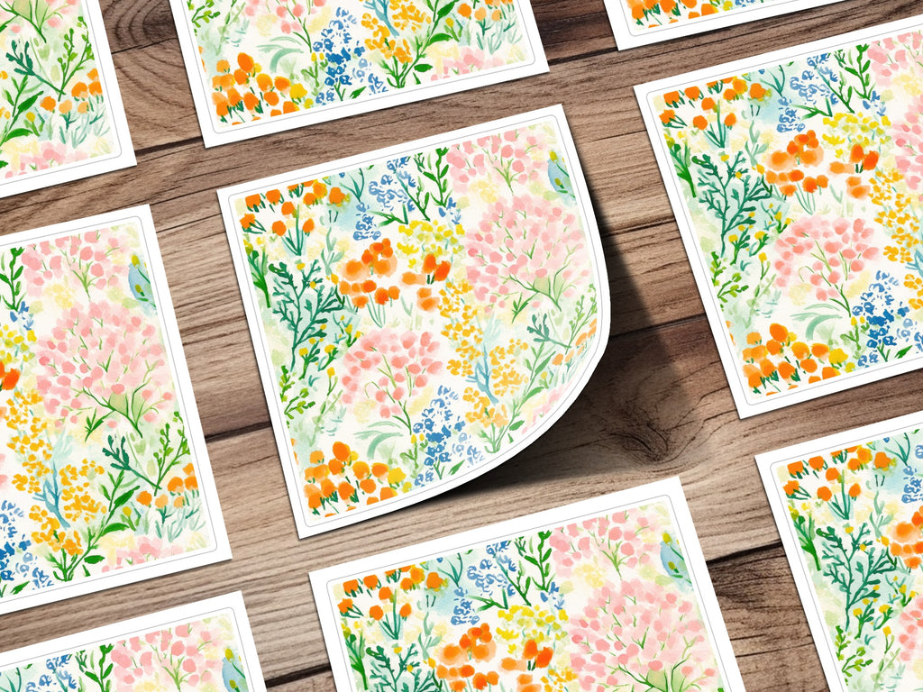 Colorful Floral Pattern Decorative Stationery Product