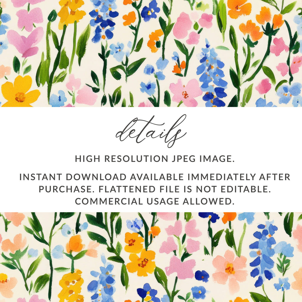 Instant Download Floral Watercolor Art Print