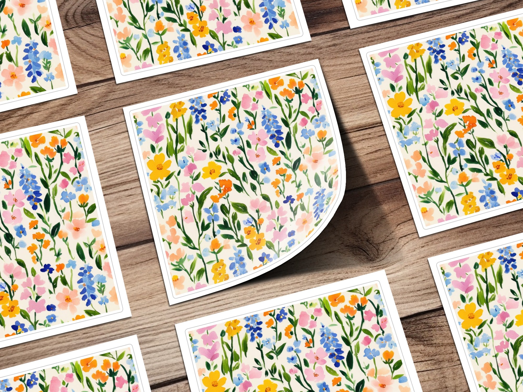 Colorful Floral Illustration Art Print Design