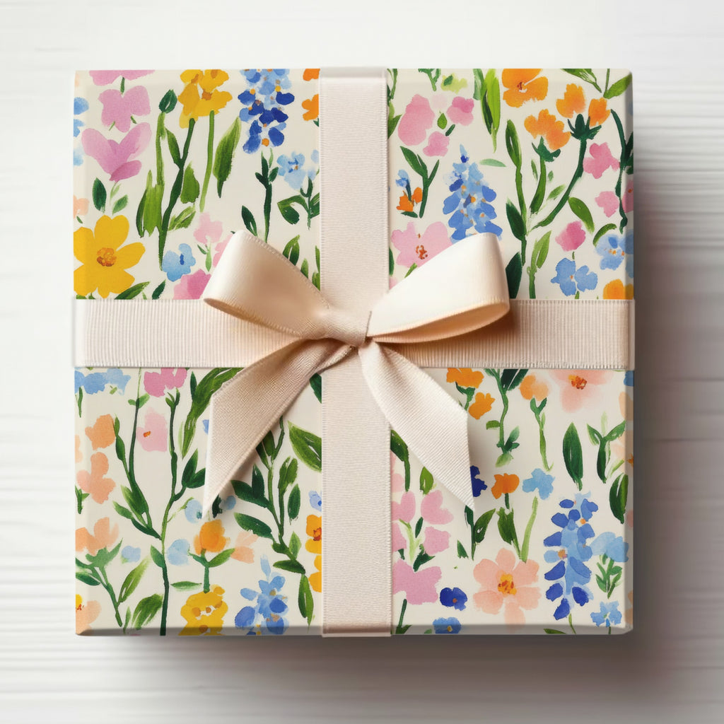 Colorful Floral Pattern Gift Wrap for Special Occasions