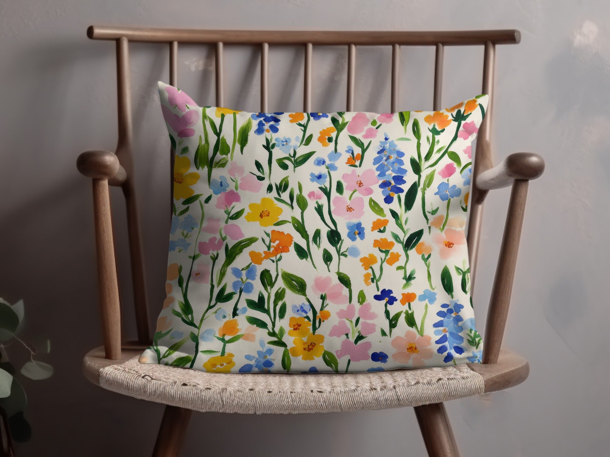 Floral Pattern Decorative Pillow Cover for Home Decor