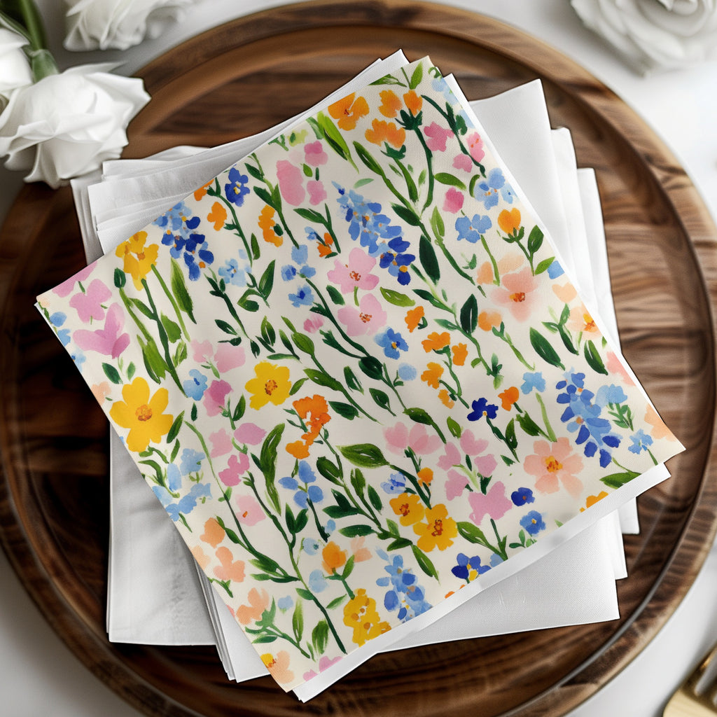 Vibrant Floral Pattern Napkins for Special Occasions
