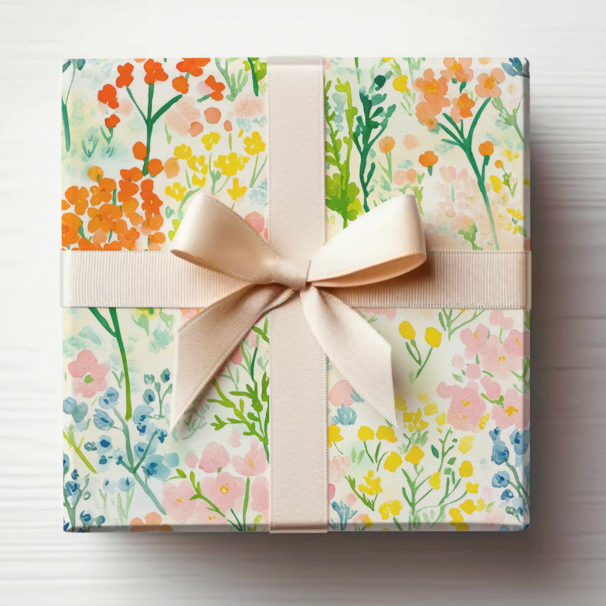 Elegant Floral Gift Box With Bow Decorative Product