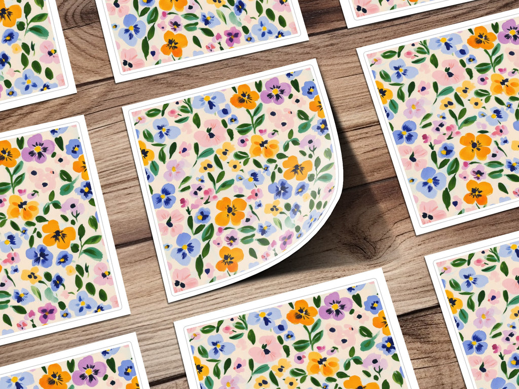 Vibrant Floral Patterned Sheet Design for Art Projects