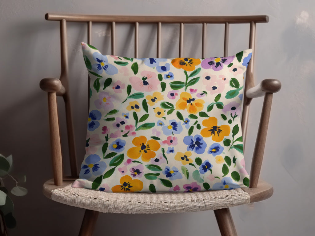 Colorful Floral Pattern Cushion Perfect for Home Décor