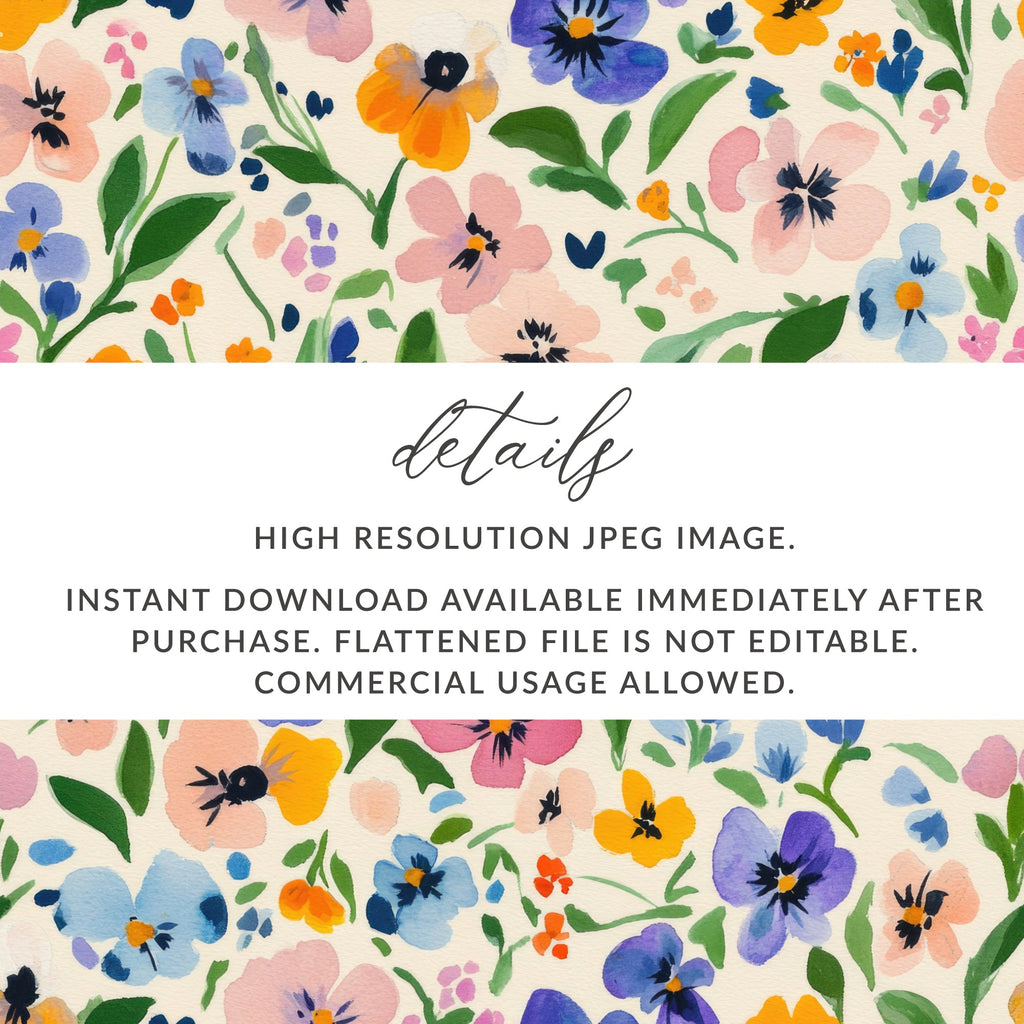 Floral High Resolution JPEG Image Instant Download