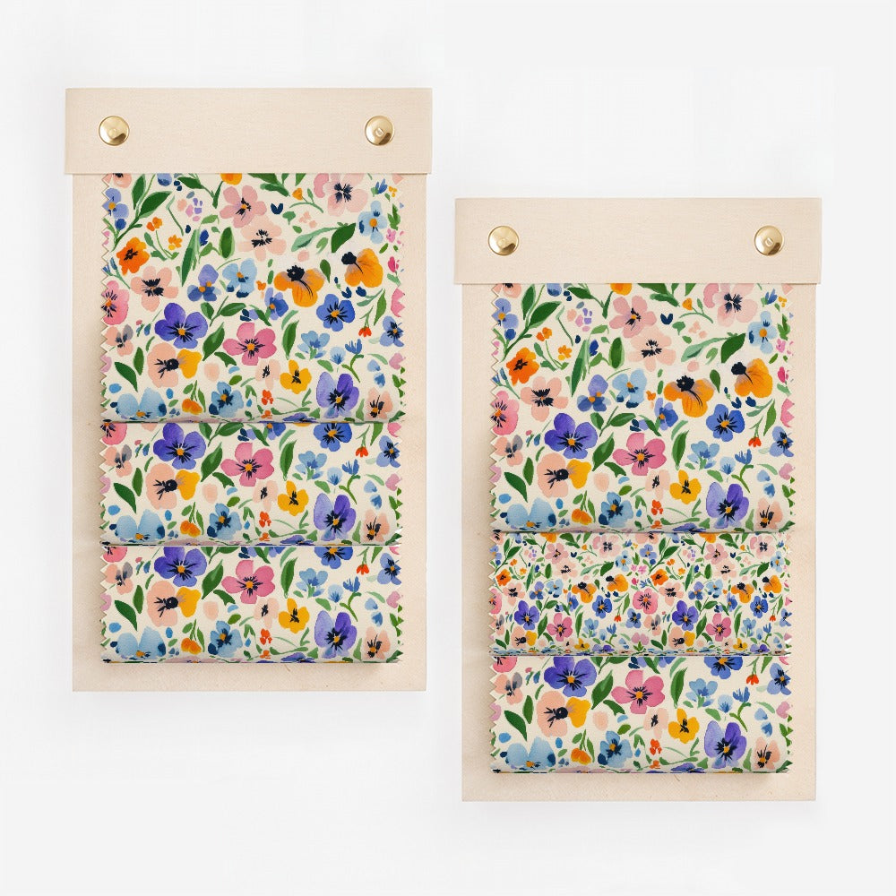 Vibrant Floral Pattern Decorative Fabric Swatches