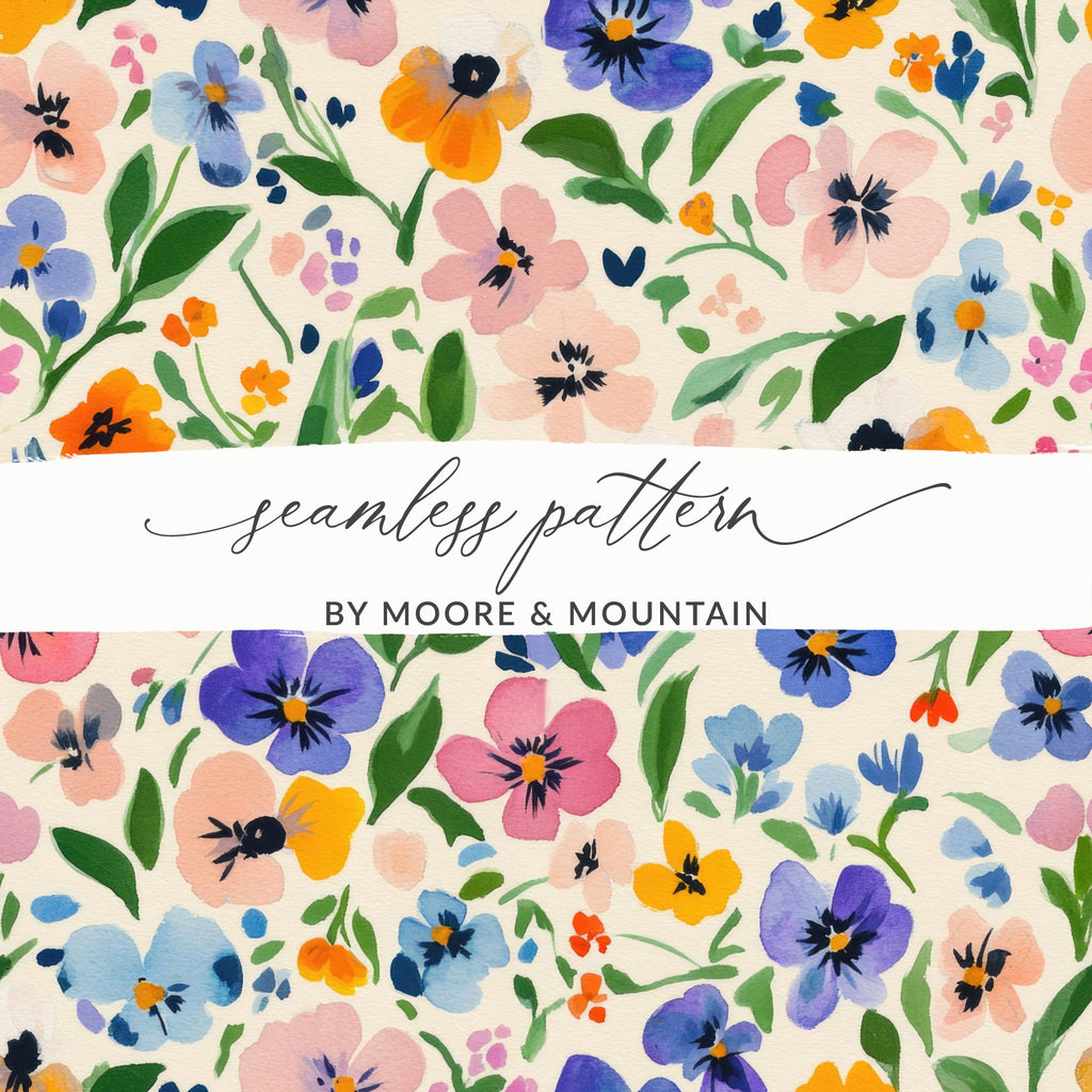 Beautiful Floral Seamless Pattern by Moore & Mountain Design