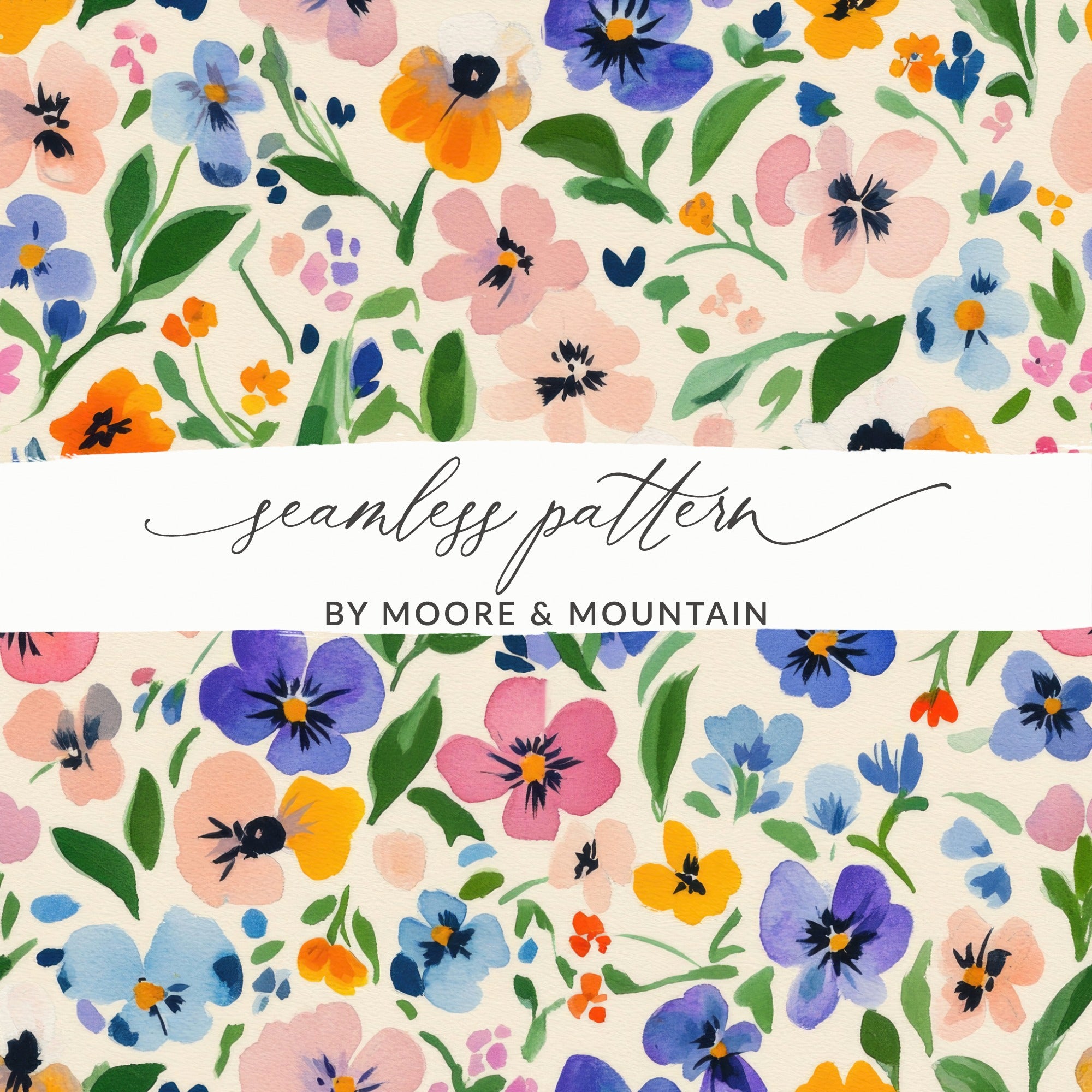 Beautiful Floral Seamless Pattern by Moore & Mountain Design