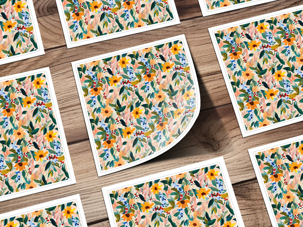 Floral Pattern Decorative Vinyl Sticker Pack