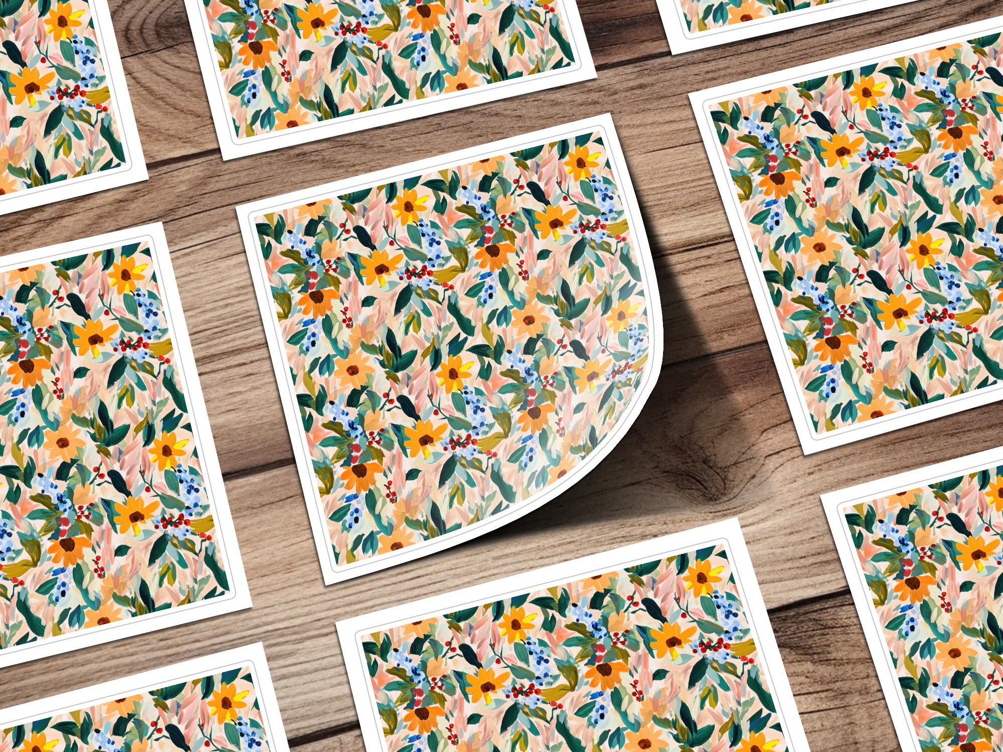 Floral Pattern Decorative Vinyl Sticker Pack