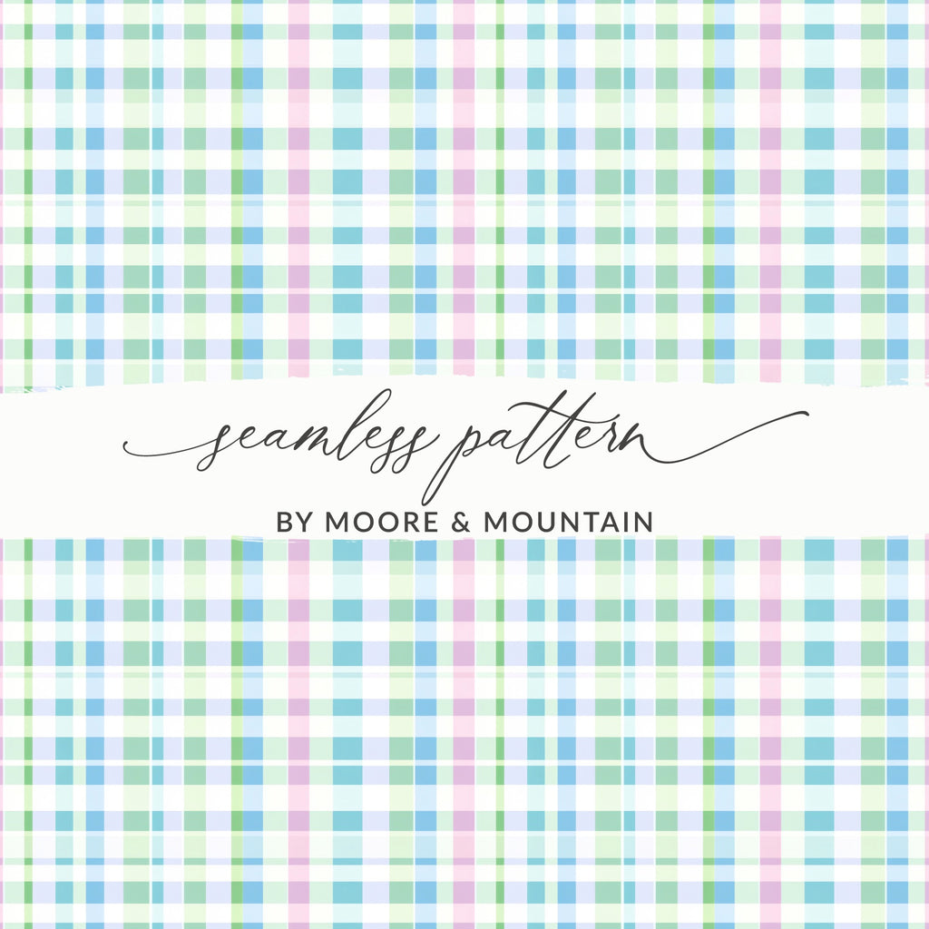 Pastel Plaid Seamless Pattern by Moore & Mountain