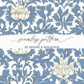 Pastel Blue William Morris Vines Background White Blue Digital - Moore and Mountain