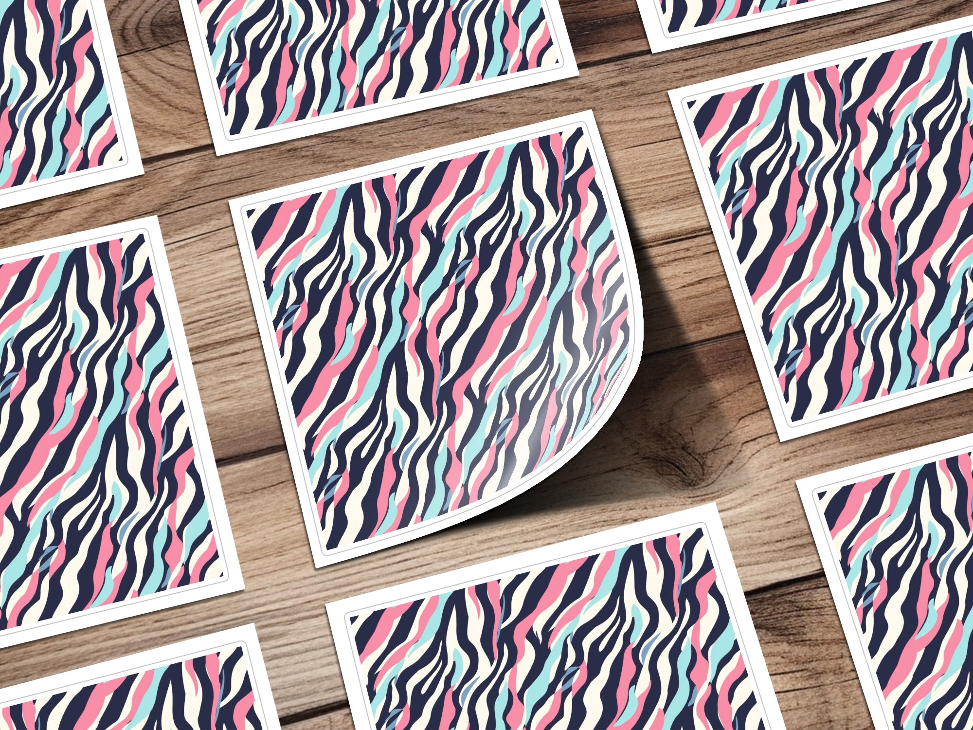 Colorful Abstract Ripple Pattern Poster Product