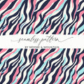 Vibrant Abstract Striped Seamless Pattern Design