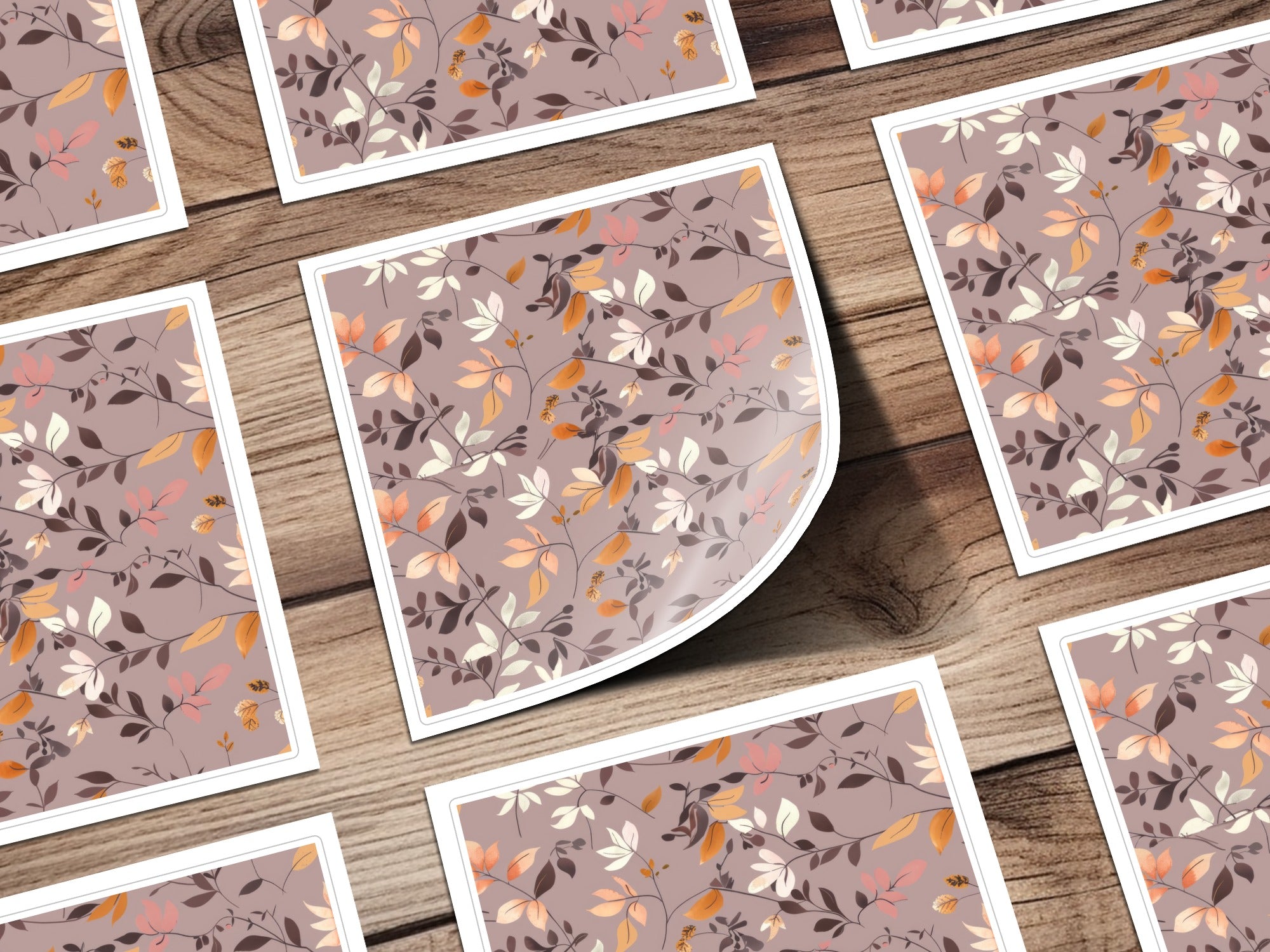 Autumn Leaves Floral Design Stationery Product