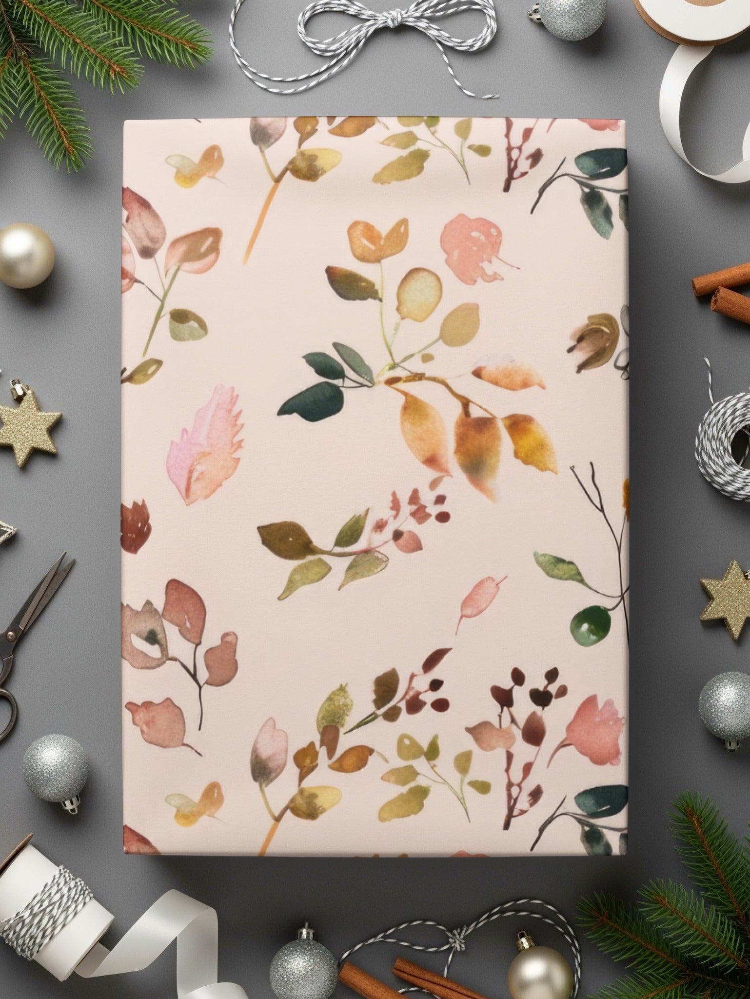 Elegant Floral Patterned Gift Wrapping Paper Product