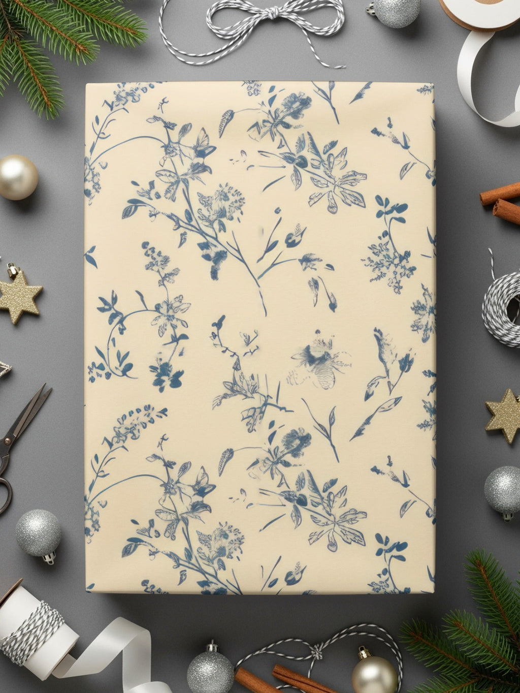 Pastel Butterfly Garden Beige Background Beautiful Flowers Digital - Moore and Mountain
