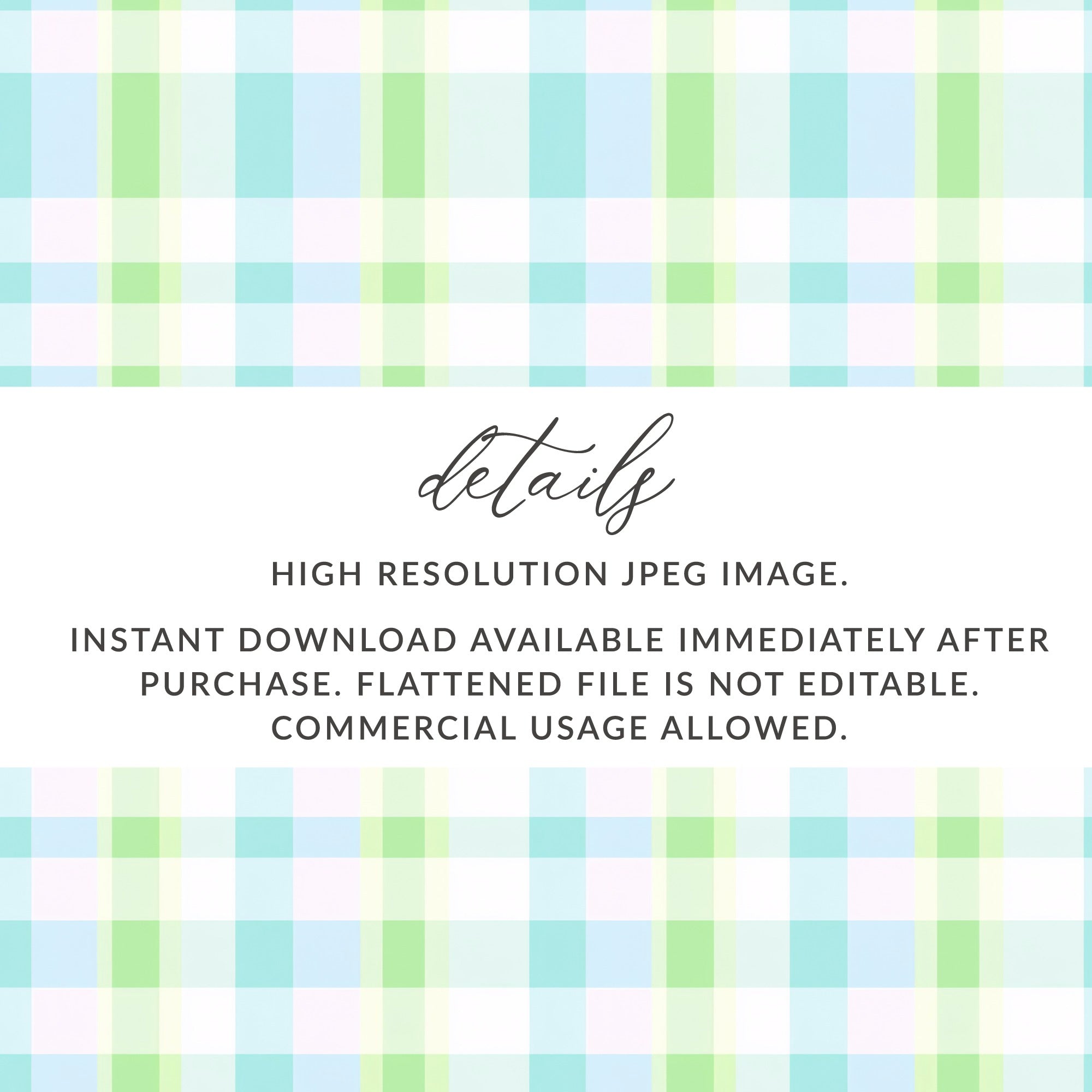 Pastel Plaid High Resolution Instant Download Image