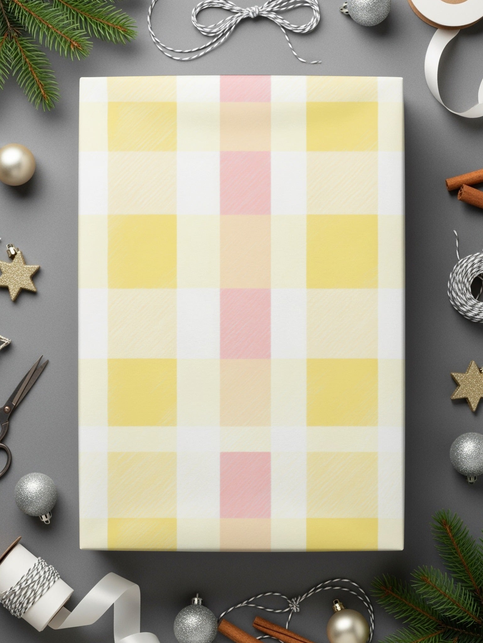 Pastel Plaid Pattern Gift Wrapping Paper
