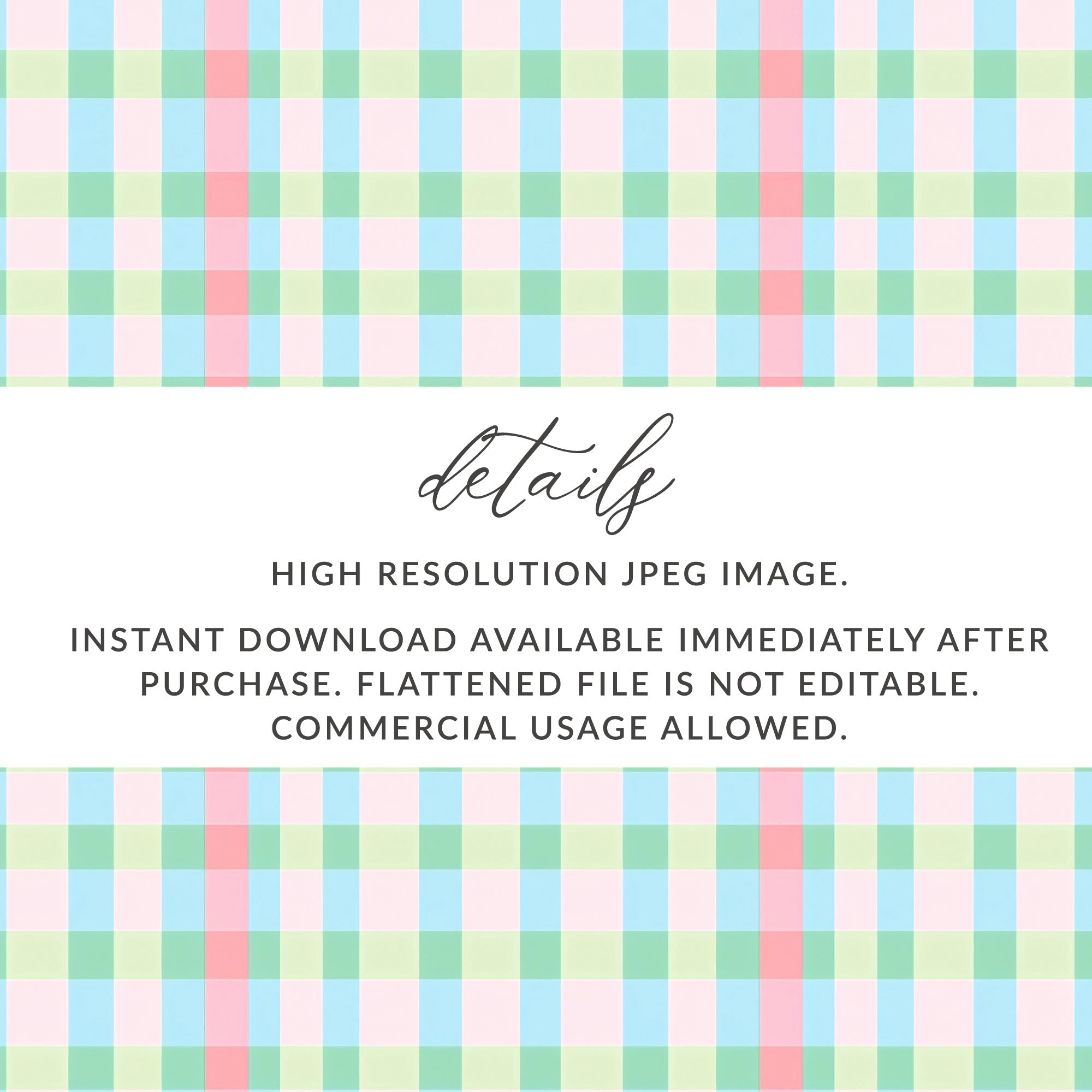 High Resolution Plaid Pattern Instant Download JPEG Image