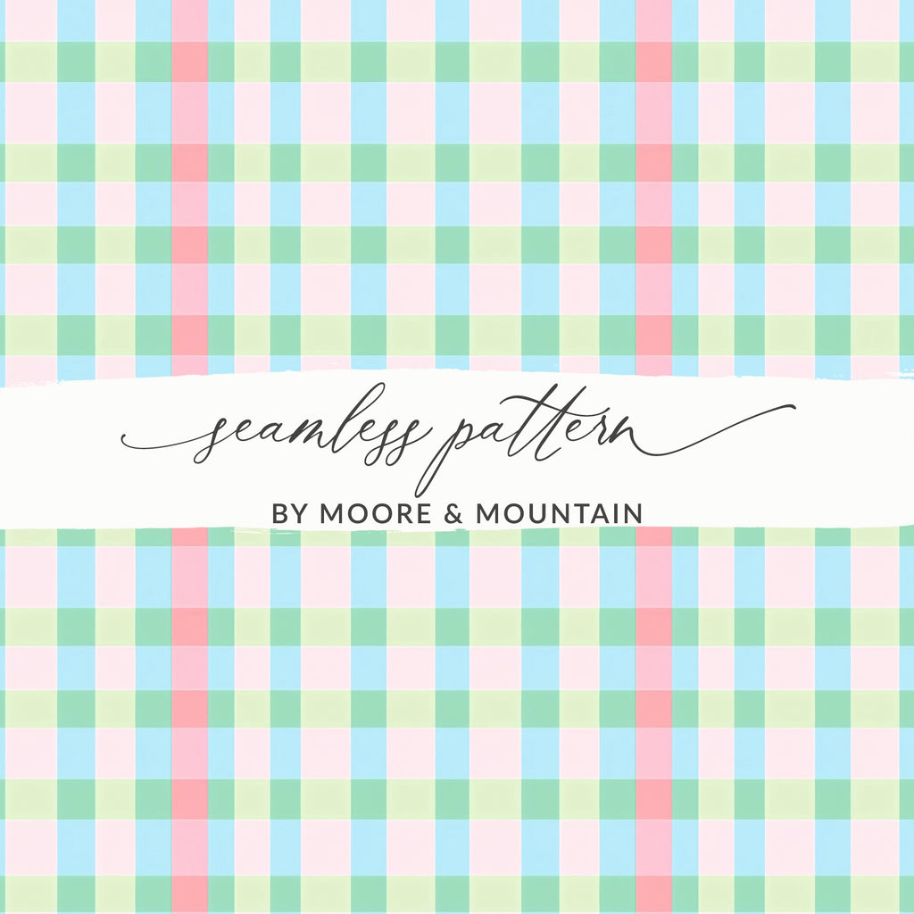 Pastel Colored Plaid Seamless Pattern Design