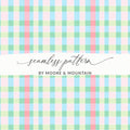 Pastel Colored Plaid Seamless Pattern Design
