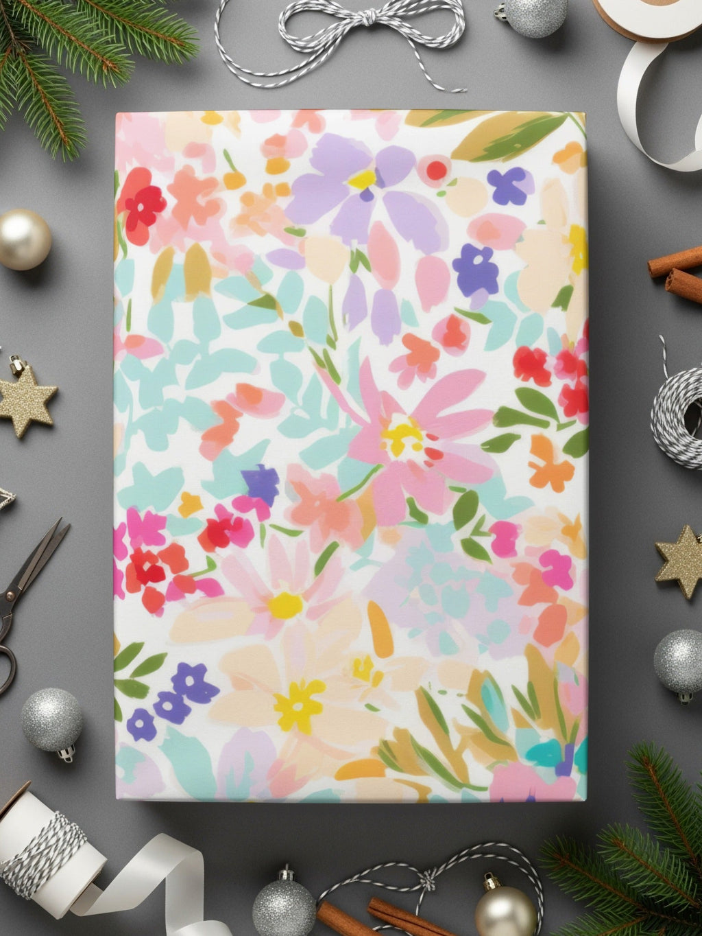 Pastel Ditsy Floral Seamless Pattern, Colorful Flower Digital Paper, Fabric Print Design, Spring Bloom Background, Scrapbooking Pattern Digital - Moore and Mountain