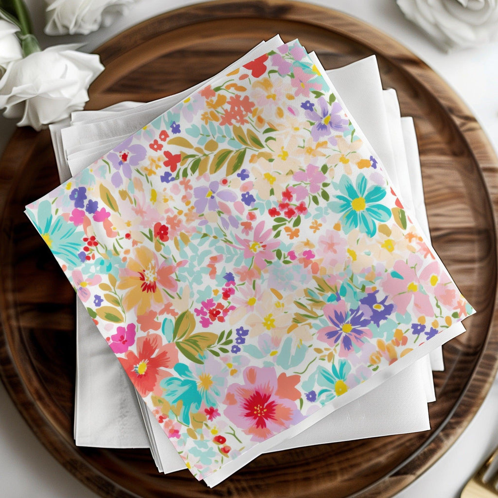 Pastel Ditsy Floral Seamless Pattern, Colorful Flower Digital Paper, Fabric Print Design, Spring Bloom Background, Scrapbooking Pattern Digital - Moore and Mountain