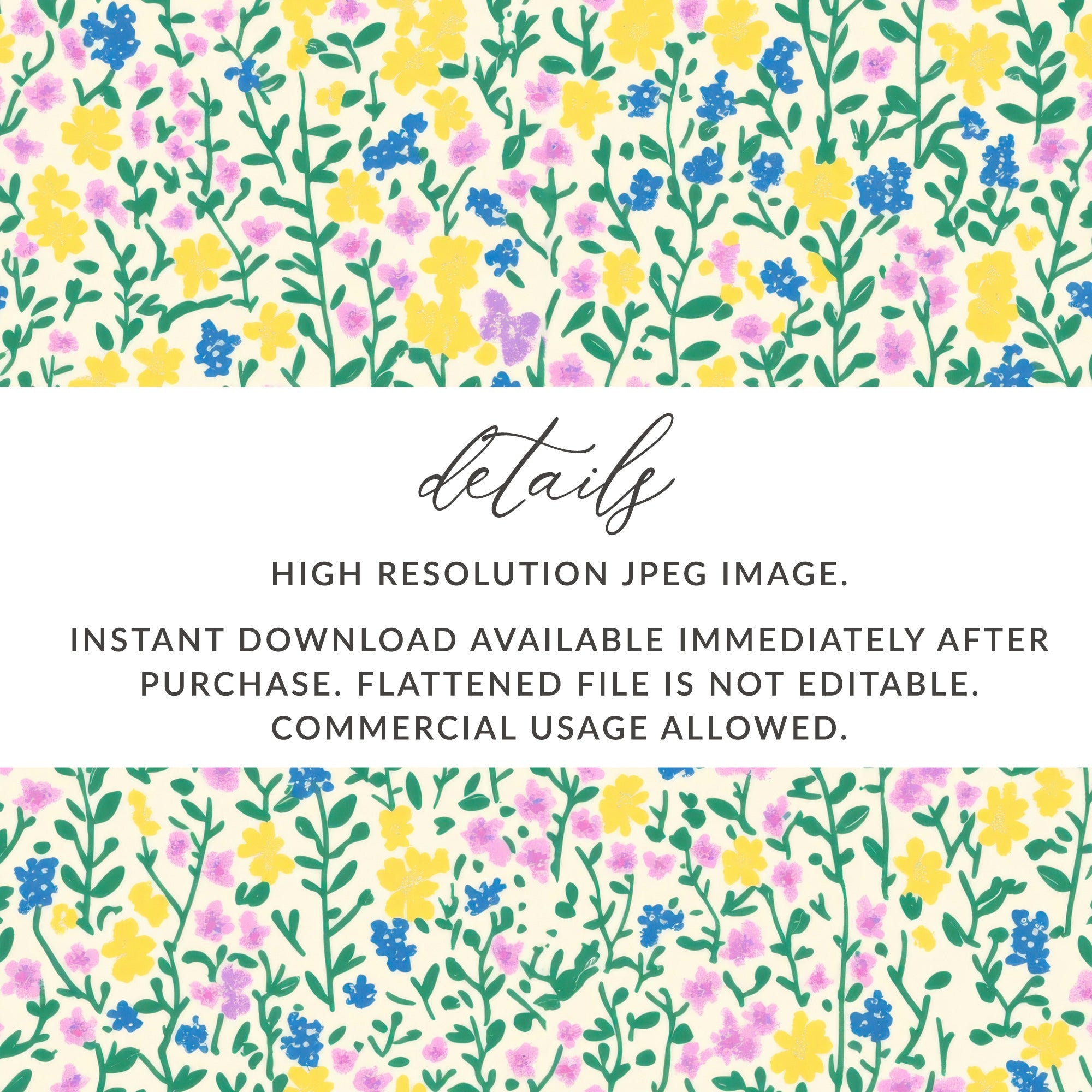 High Resolution Floral Printable Digital Download
