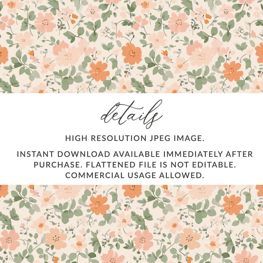Pastel Ditsy Flower Background Beautiful Floral Pattern Digital - Moore and Mountain