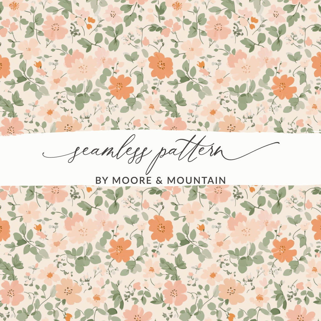 Pastel Ditsy Flower Background Beautiful Floral Pattern Digital - Moore and Mountain