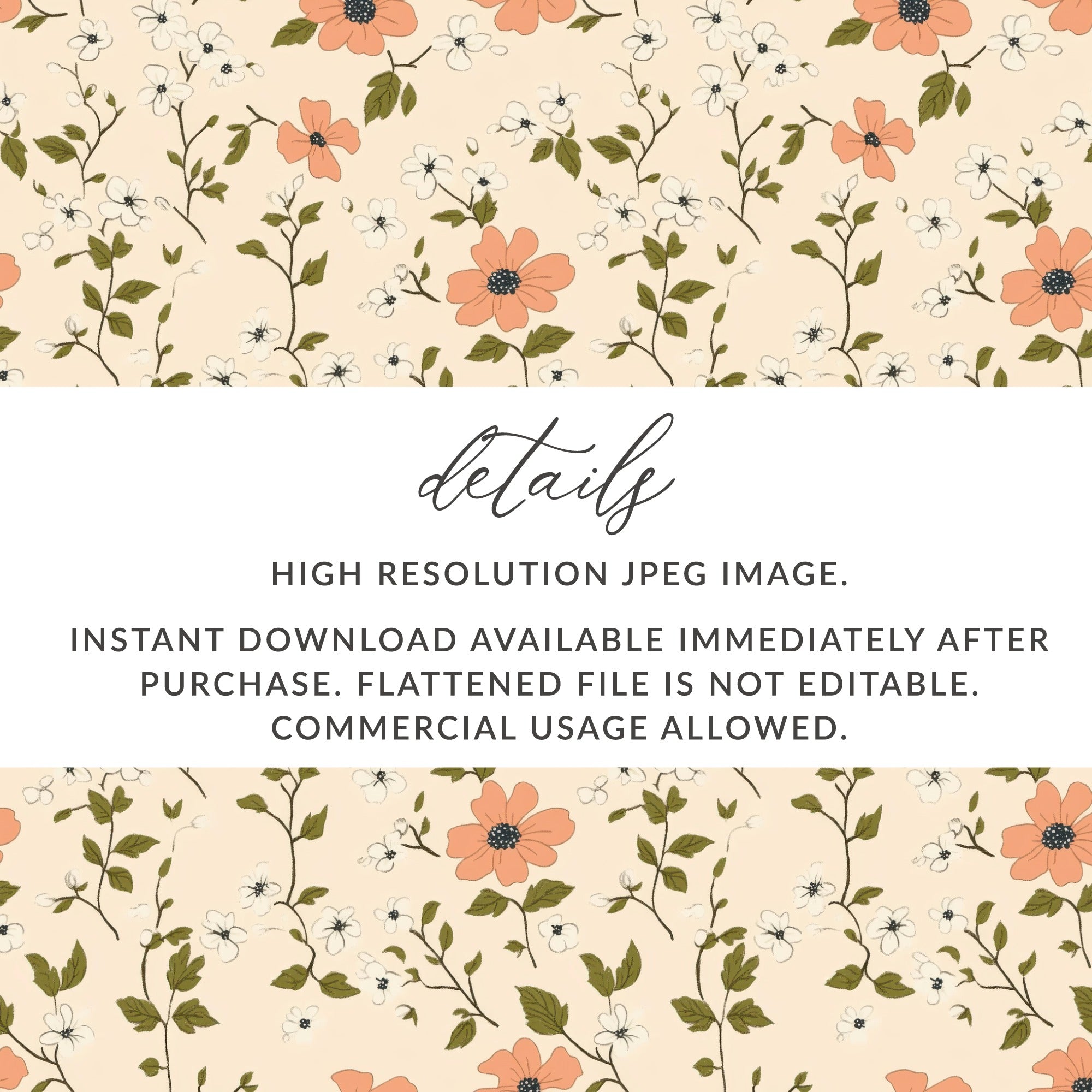 Pastel Ditsy Flower Background Digital - Moore and Mountain