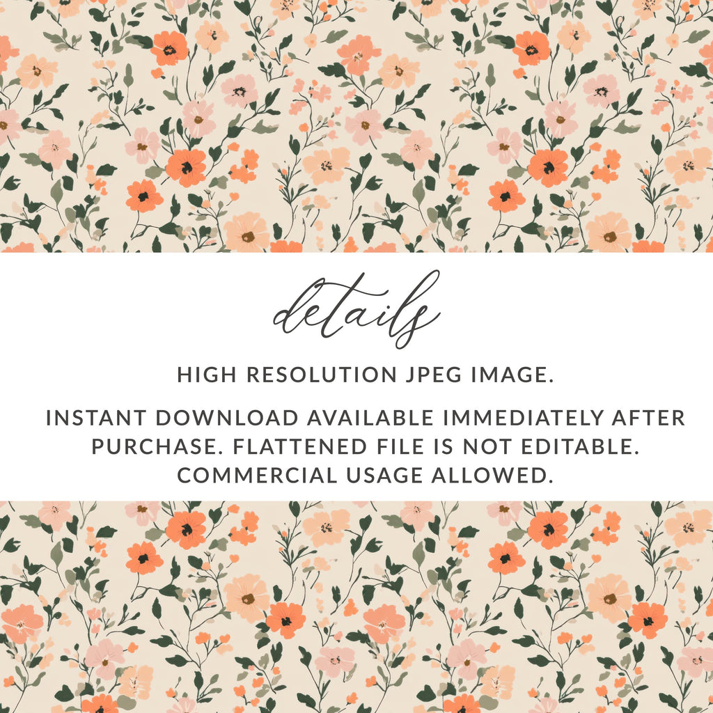 Pastel Ditsy Flower Background Digital - Moore and Mountain