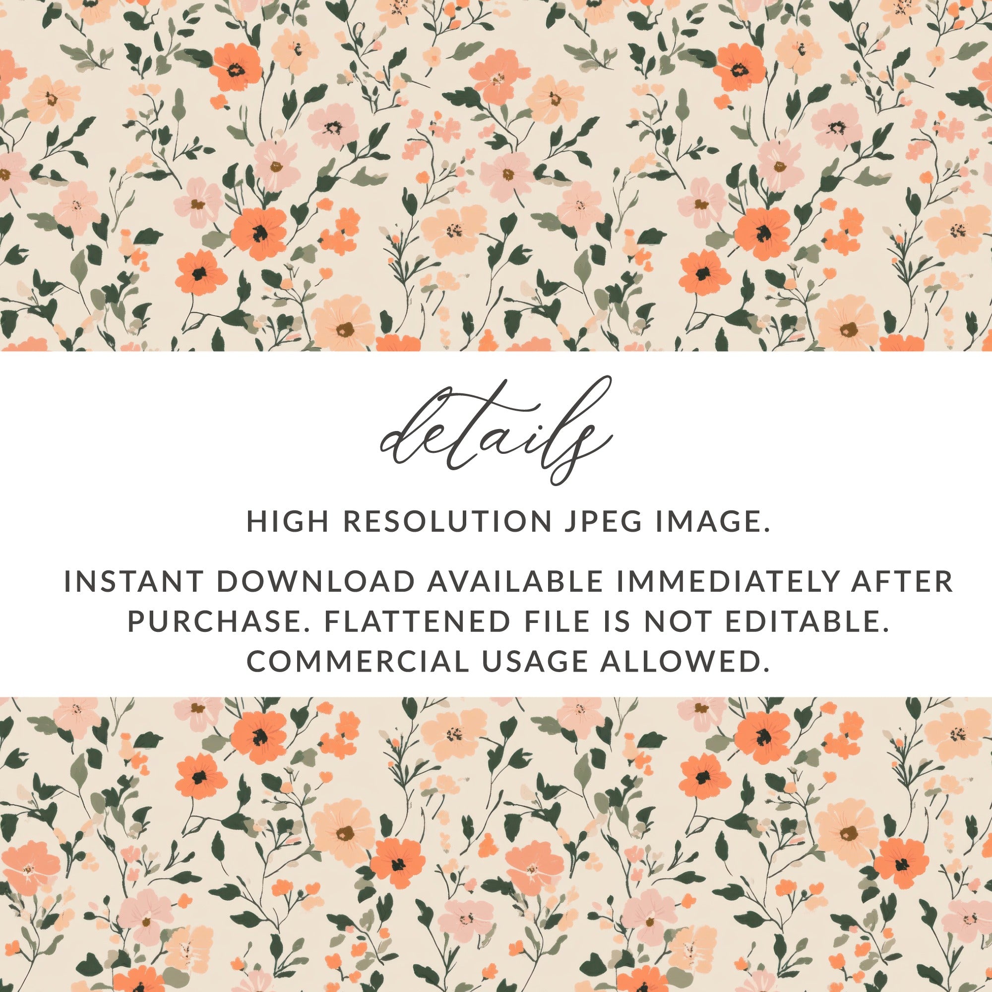 Pastel Ditsy Flower Background Digital - Moore and Mountain